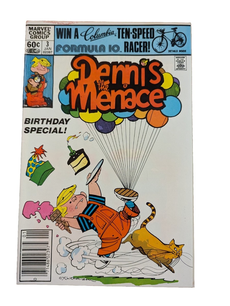 ※最終値下げ！【限定品　廃盤品】MENACE 3 L.E. DENNIS THE MENACE BIRTHDAY SPECIAL # 3 1982 MARVEL COMIC BRONZE MR