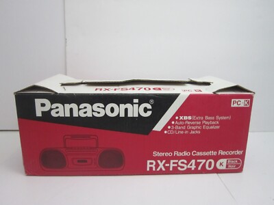 Panasonic RX FS470 AM FM Stereo Radio Cassette Recorder w Auto