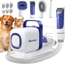 Dog Grooming Kit with Pet Grooming Vacuum, Dog Clipper, Pet Shedding Brush, Clea