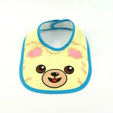 White Bear Baby Feeding Bib Machine Washable 100% Cotton