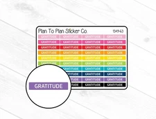 1349-63~~Gratitude Header/Dividers Planner Stickers
