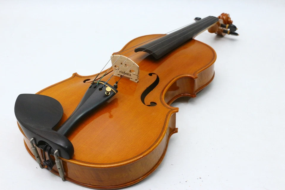 Yinfente 4/4 Violin Flame Maple Spruce Wood Ebony parts Stradivari Violin - Image 2 of 4