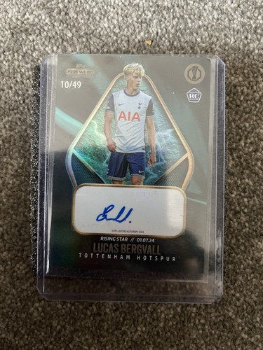 Lucas Bergvall Auto /49 Topps Here We Go Summer Signings Rising Star. Tottenham