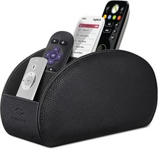 Vegan Leather Remote Control Holder Desktop Organizer 5 Compartments Office Home