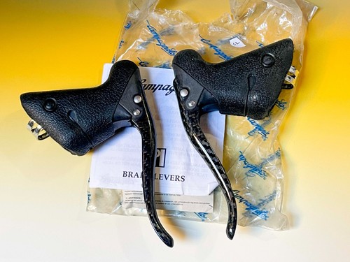 RARE! CARBON BRAKE LEVERS CHRONO TT NEW NOS CAMPAGNOLO RECORD Brake Lever Controls - Picture 2 of 16