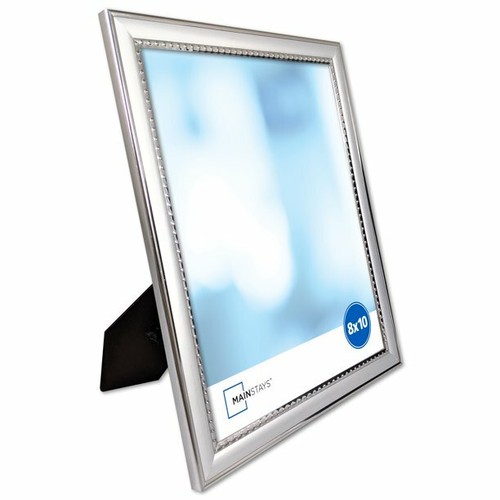 8"x10" Bead Photo/Picture Format Frame Wall Art Tabletop Home Decor, Silver - Photo 5 sur 5