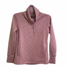 RBX Active Size Sm Quilted Drawstring Cowl Neck Pullover Sweatshirt With Pockets