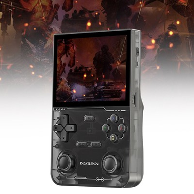 K36 Retro Handheld Video Game Console 3.5in IPS Screen 16000+ Games (Black 64G)