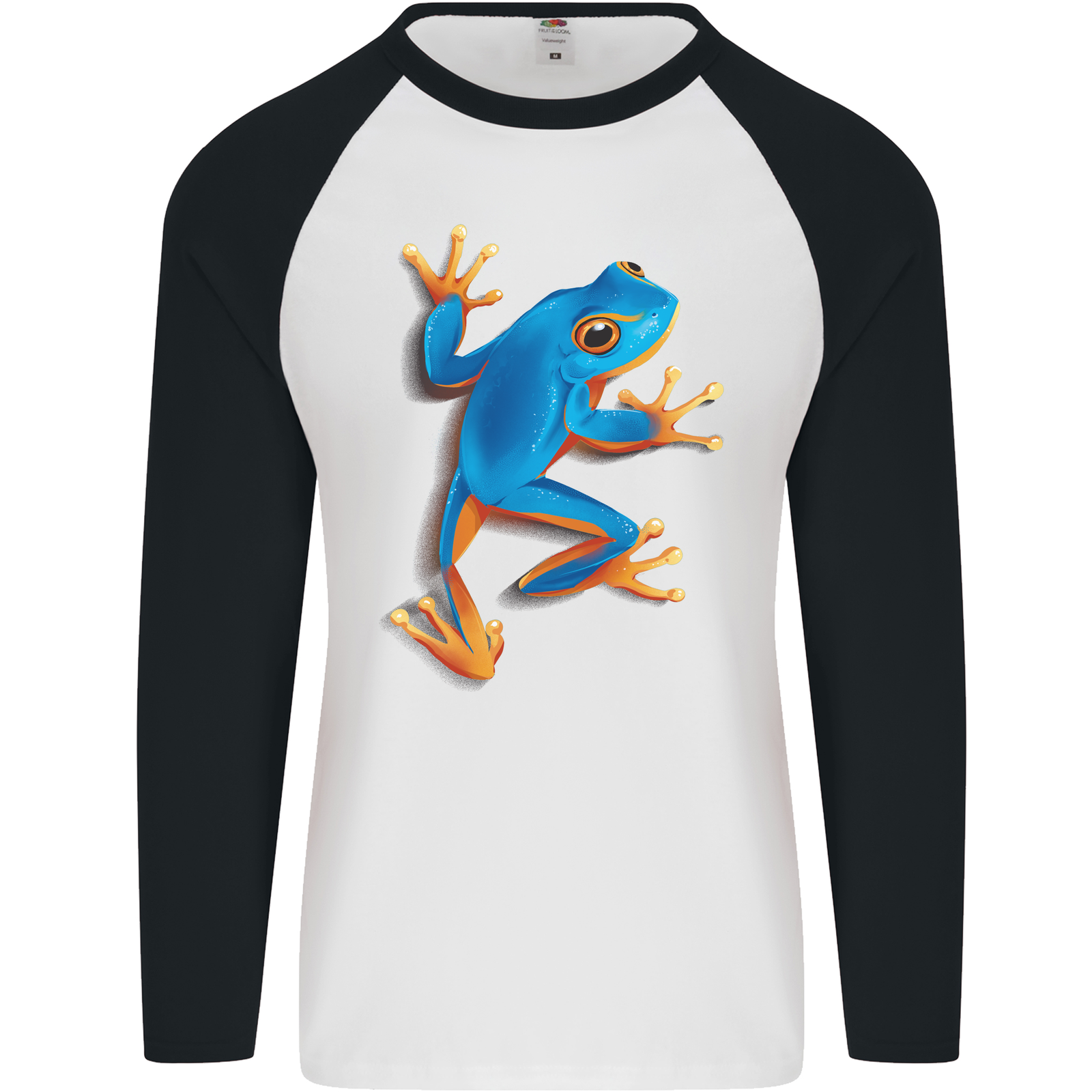 A Cool Frog Climbing Up Mens L/S Baseball T-Shirt