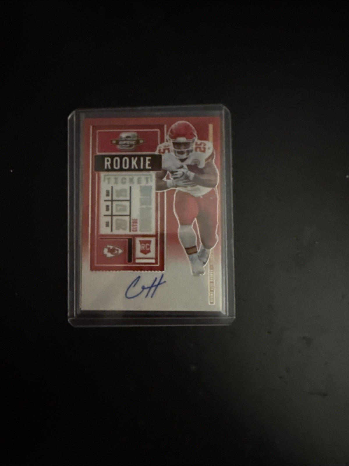 Clyde Edwards-Helaire 2020 Panini Contenders Rookie Ticket RC Auto /199 #112