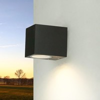 Wandleuchte AußEn Schwarz IP44 GU10 Aluminium Modern AußEnlampe Wand Terrasse
