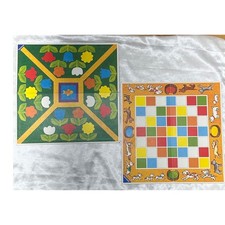Ravensburger Vintage Game Boards 1974 Double Sided Animal Flower Multi Excellent