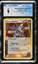 CGC 9 Team Magma's Rhydon 11/95 2004 Team Magma Vs Aqua Holo Carta Pokemon Rara
