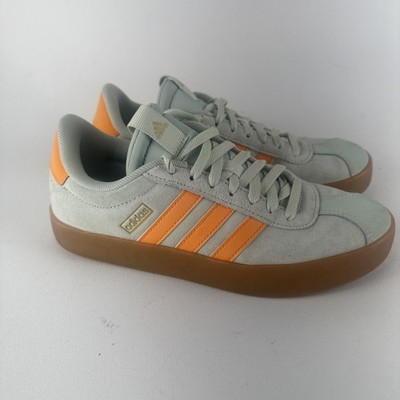 Adidas Vl Court 3.0 Linen Green Orange Gum Women's size 7.5  EU 38 Men's 6.5