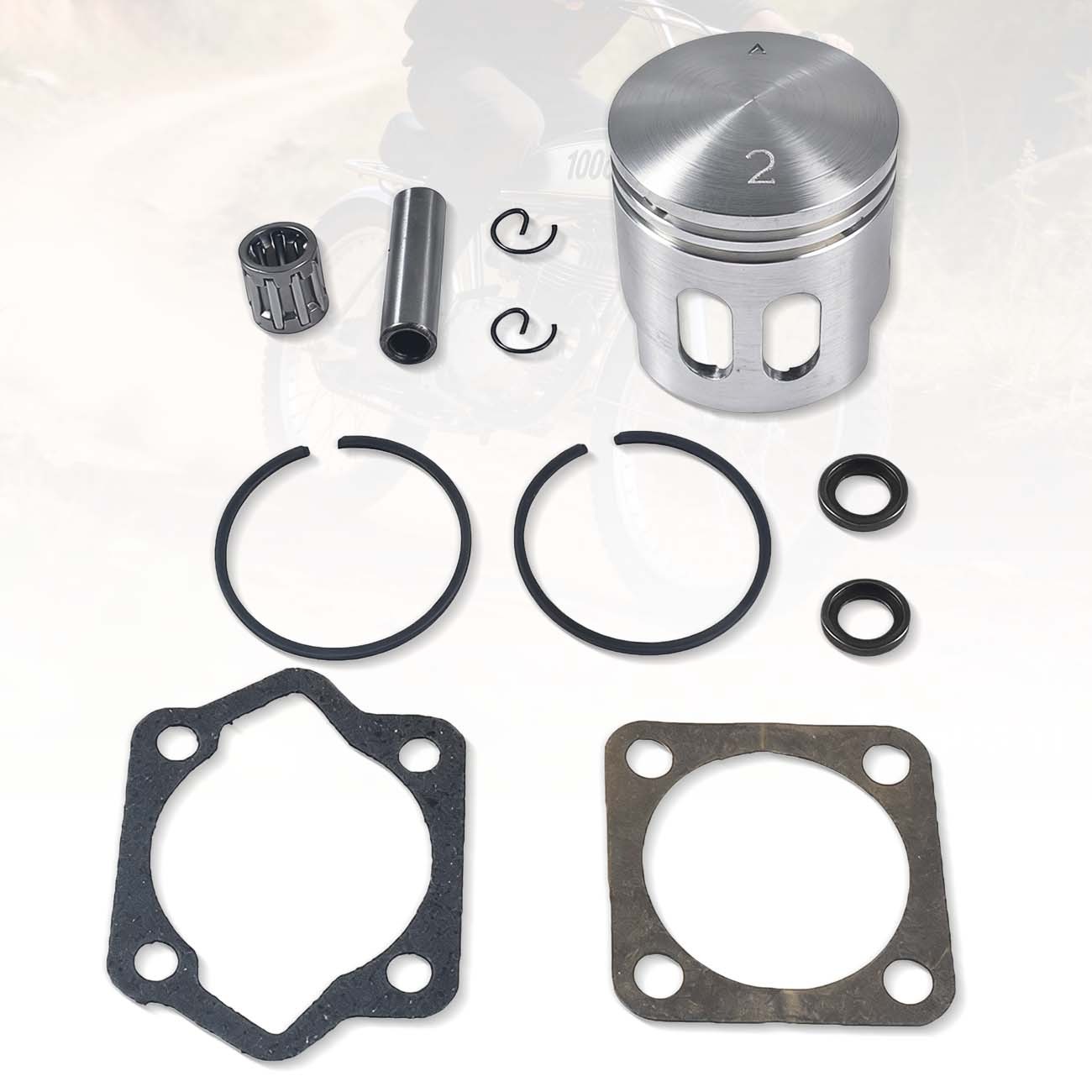 50mm Engine Motor Windowed Piston Pin Set For 100cc Motorized Bicycle Bike Motor