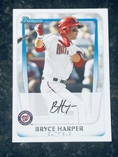 Bryce Harper 2011 Bowman Prospects Rookie Card #BP1 Phillies Nationals . rookie card picture
