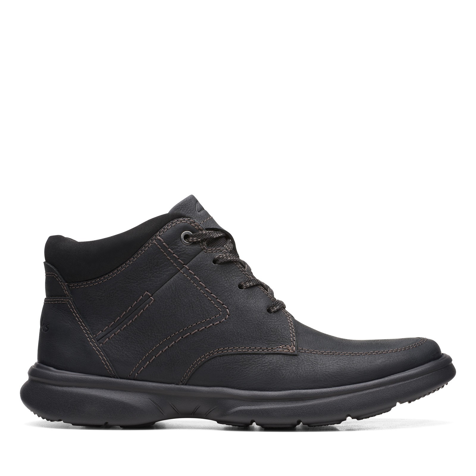 Clarks Bradley Mid 26168659 Mens Black Leather Lace Up Casual Dress Boots