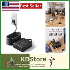 20Ft Flat Plug Power Strip Surge Protector 8 Outlets 4 USB 2 USB C Wall Mount