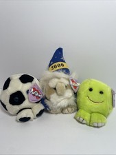 Vintage Puffkins Lot Of Three; Soccer Ball, Tennis Ball, 2000 Wizard