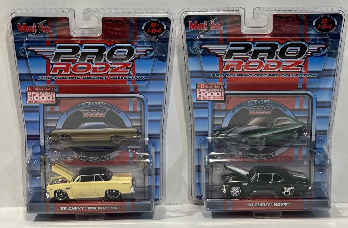 Maisto Pro Rodz 70 Chevy Nova 65 Chevy Malibu SS New Sealed 1:64