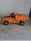 Vintage 1960's Tonka Orange Pressed Steel Dump Truck Parts Or Restoration