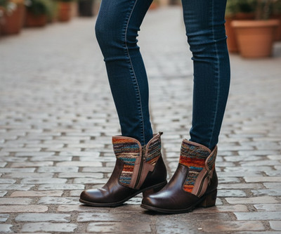 Corkys Kayla Ankle Boots Womens 9.5 Leather Sarape Southwest Beth Dutton Style