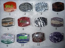 Handcrafted, Jasper, Agate Gemstone Belt Buckle polished natural stone- Pick 1
