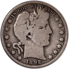 1892-O VG+ Barber Silver Liberty Half Dollar 50c Very Good