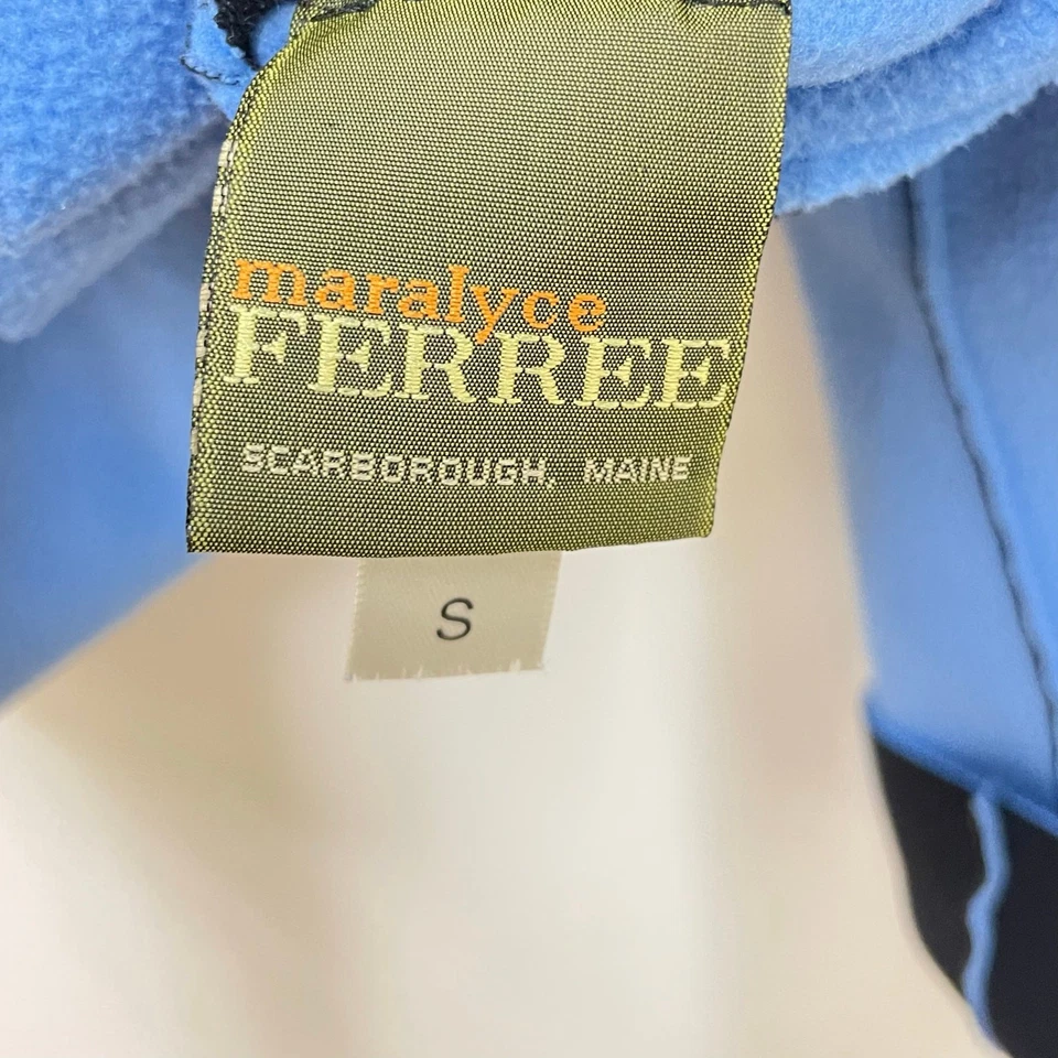 Maralyce Ferree Women's Size S Blue & Black Fleece Reversible Short Fall Jacket - Image 3 of 4