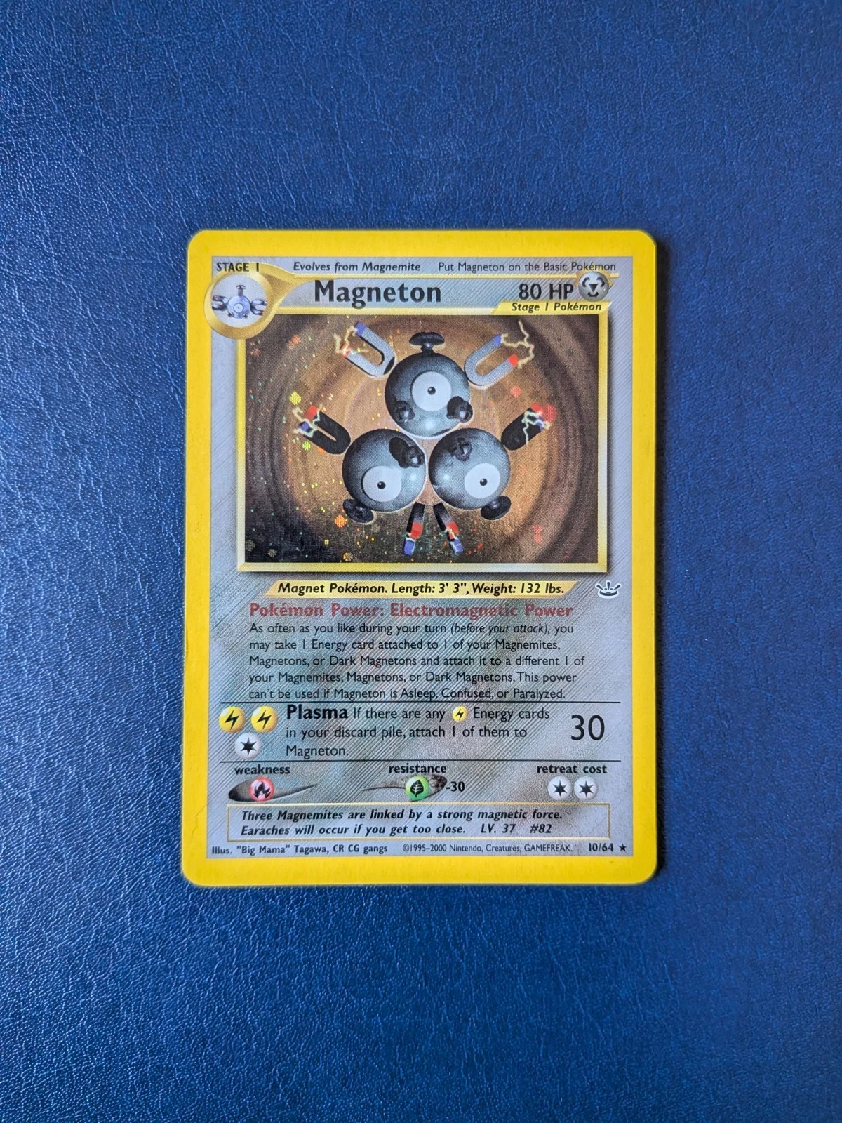 Pokémon TCG Magneton 10/64 Neo Revelation Holo Unlimited WOTC Card
