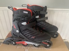 ROLLERBLADE Mens Size 10 Zetrablade INLINE SKATES - Black/Red - EUC