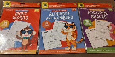Lot of 3 Teaching Tree Reproducible Worksheets 38 PCs Each PreK-K, K-1