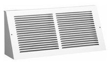 HART 043704 24X6 Steel Baseboard Grille White Out Of Wall
