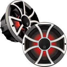 Wet Sounds REVO CX-10 XS-G-SS Gunmetal and Stainless XS Grill 10" LED Speakers