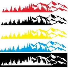 1PC For Truck SUV RV Trailer Camper Tree Mountain Forest Side Body Decal Sticker