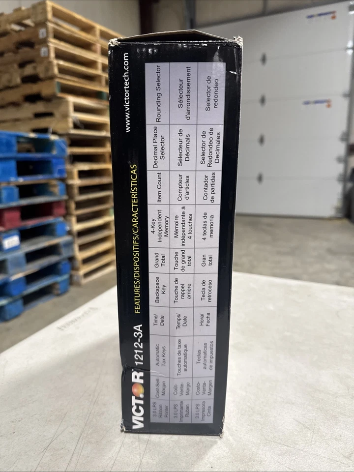 Victor 1212-3A 抗菌打印计算器 蓝色/红色 打印 — 第 2/4 张图片