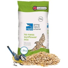 RSPB - No Mess Sunflower Hearts for Birds, High 1.8 kg (Pack of 1), Beige 9.44 per kilo