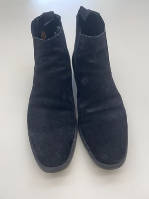 STYLISH England Handmade Alfred Sargent Black Suede Chelsea STYLISH England Handmade Alfred Sargent Black Suede Chelsea