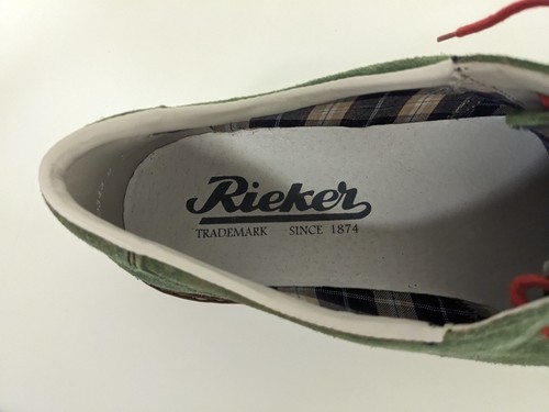 Rieker Suede Derby Shoes Green - EUR 45 / UK 11 - Picture 6 of 10