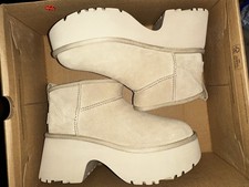UGG Classic Ultra Mini New Heights Platform Boot Beige Size US 8