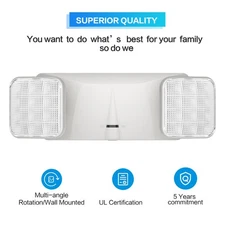 UL Listed-1 Pack Led Emergency Lights with Battery Backup Exit Signs for Home.