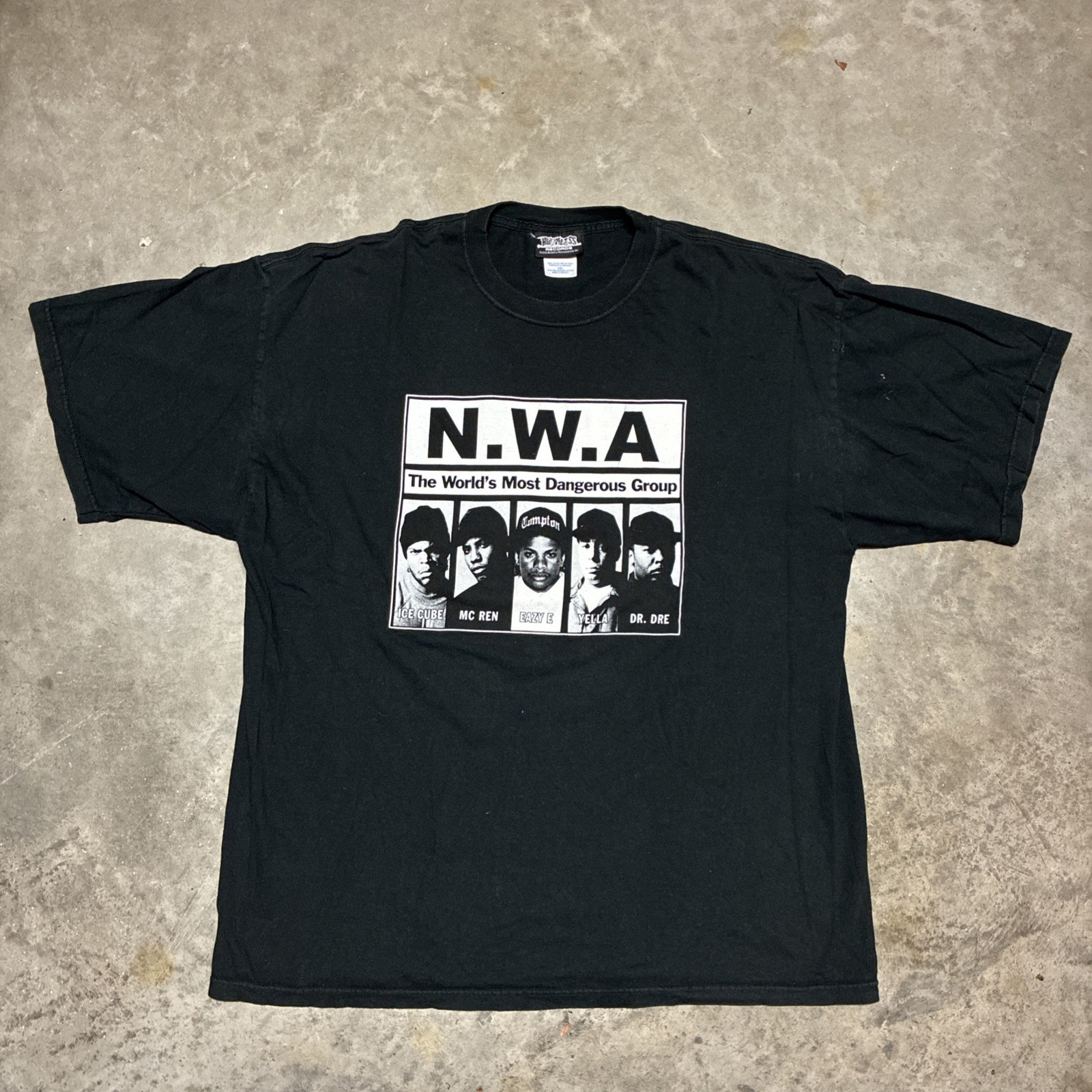 FILA Maglietta Vintage NWA Rap Tee Ruthless Records 2006 Eazy E Dr Dre Ice Cube Hip Hop