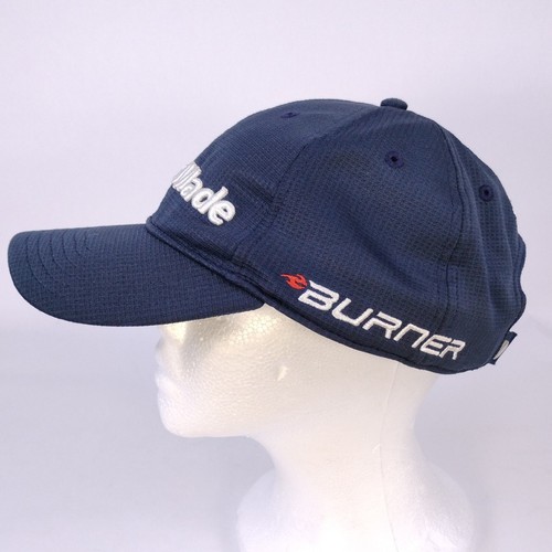 Taylormade R11 Burner Navy Blue Adjustable Polyester Golf Hat - Picture 2 of 7