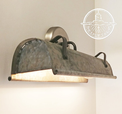 New  Galvanized Metal Wall Vanity Light - Farmhouse Bathroom Light Fixtures