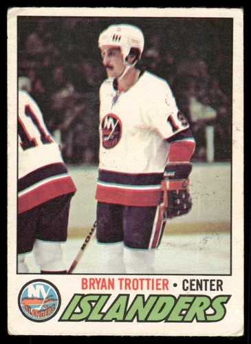 1977-78 OPC Hockey Bryan Trottier Vintage Creased New York Islanders #105
