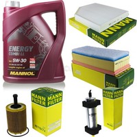 Mann Inspektionspaket 5L Mannol Energy Combi Ll 5W-30 FüR Audi Q5 2.0 Tdi