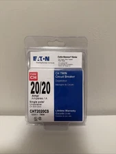 Eaton Cutler-Hammer Series CHT2020CS CH Twin Circuit Breaker Single Pole 20/20