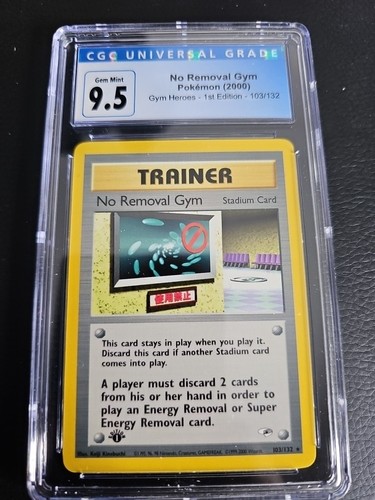 No Removal Gym (1st Edition) graded CGC 10 for sale on eBay