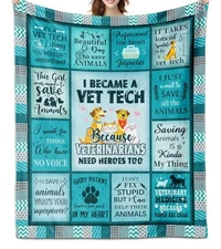 Vet Tech Gifts - Blanket Appreciation Gifts for Women - 50x60 Inches