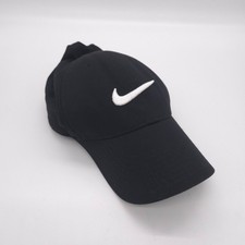 Nike Dri Fit Club Cap Structured Swoosh Hat Black Unisex Size L/XL